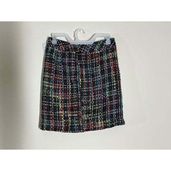 Loft Tweed Pencil Skirt Womens 0PMulti Color Straight Career Preppy Chic Modern - Picture 1 of 4